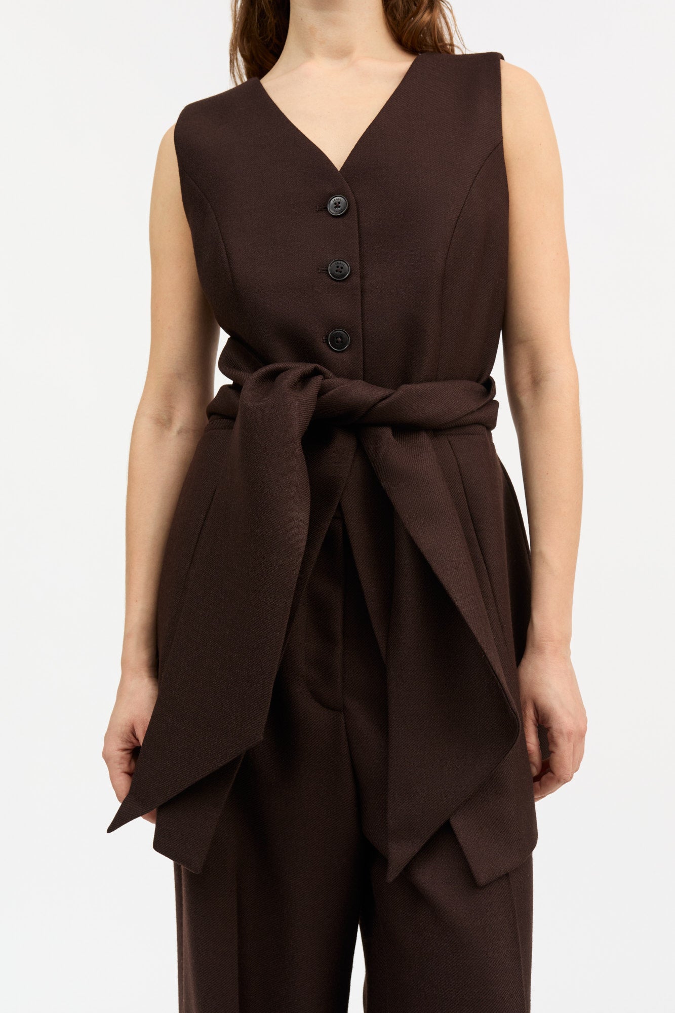 Skall Studio Erin waistcoat Waistcoat Dark brown